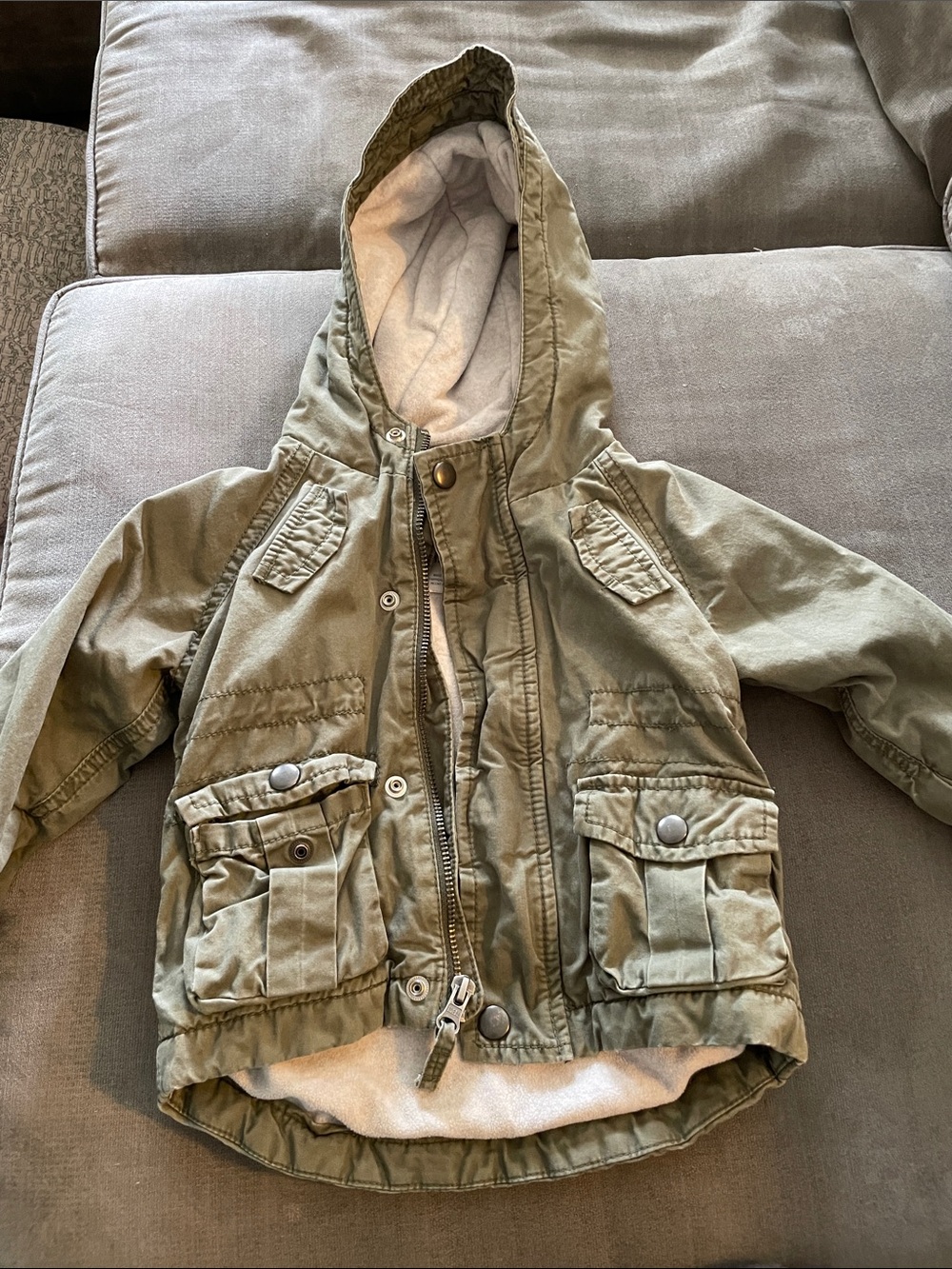 OshKosh B'gosh Olive Green Hooded Puffer Jacket